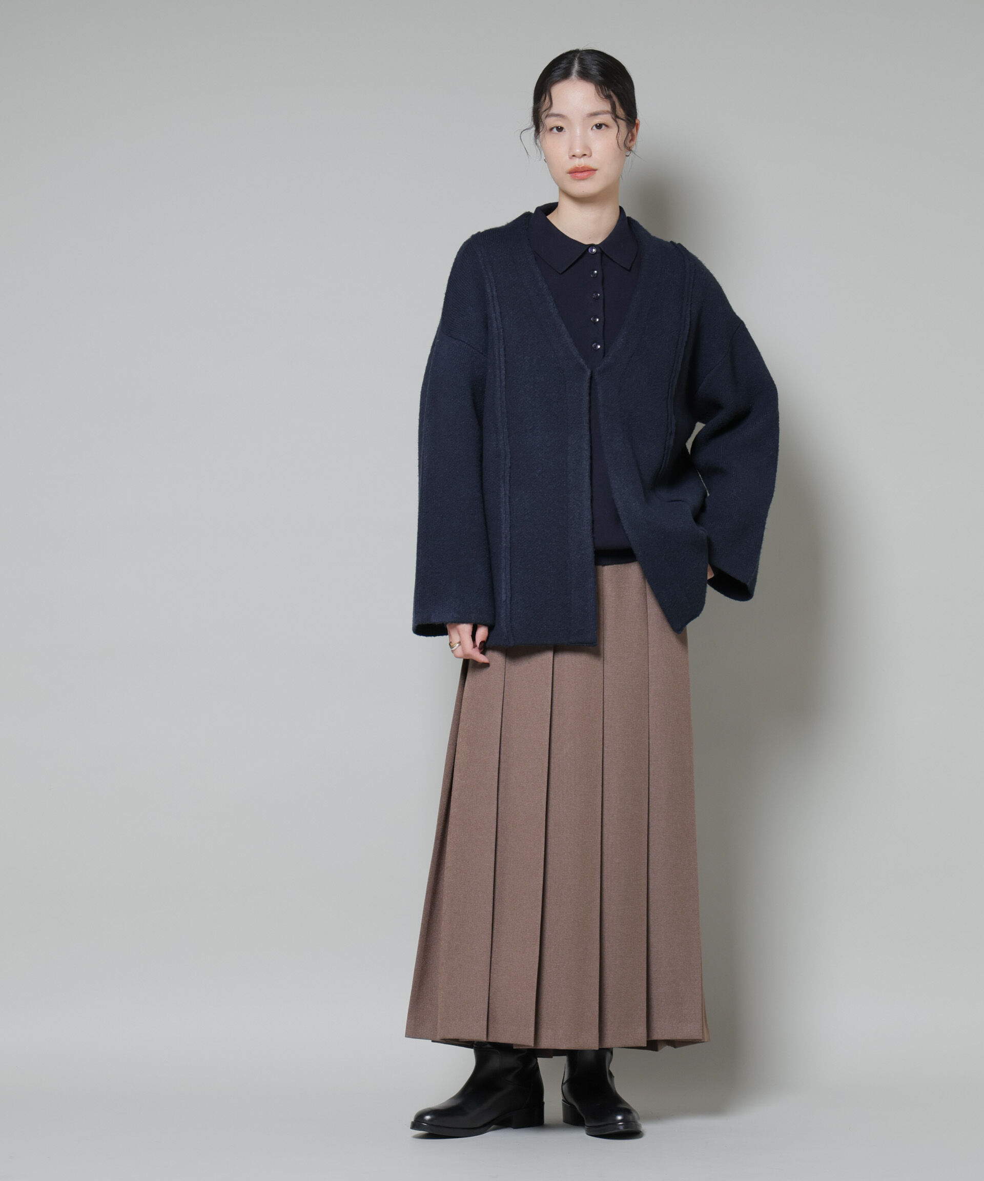 nano･universe「総針ニットジャケットカーディガン」|ニット・セーター|