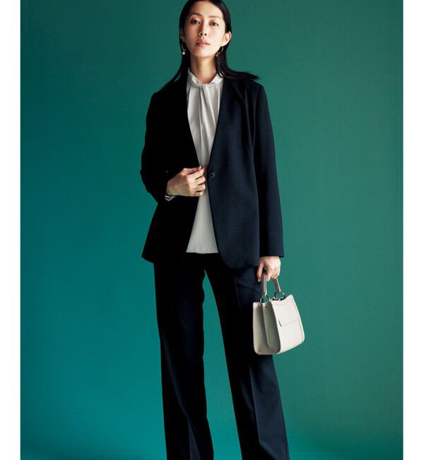 自由区「【洗える】ライトサテン ブラウス」|シャツ・ブラウス|