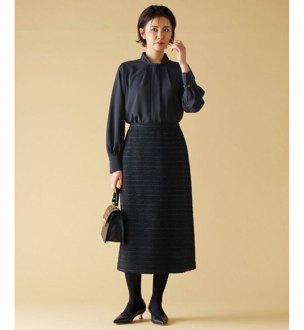 自由区「【洗える】ライトサテン ブラウス」|シャツ・ブラウス|