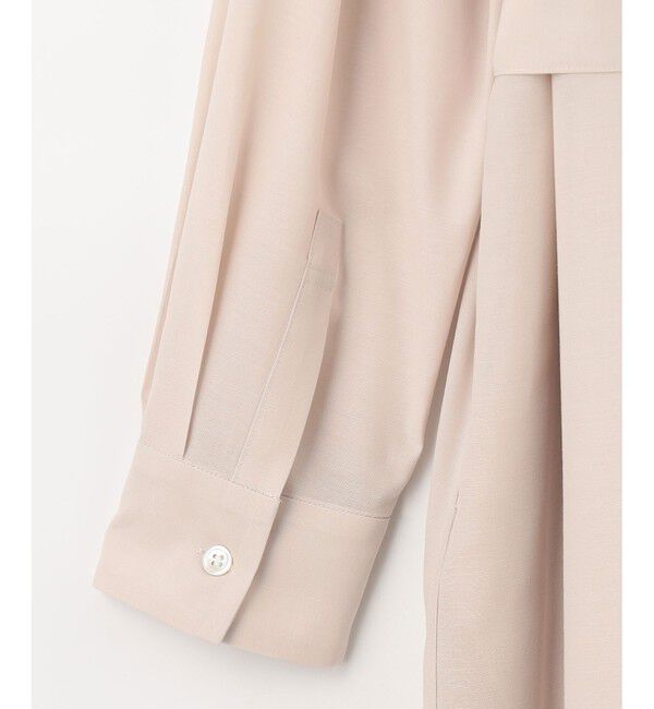 23区「【洗える】シアーマットクロス ロング シャツ」|シャツ・ブラウス|