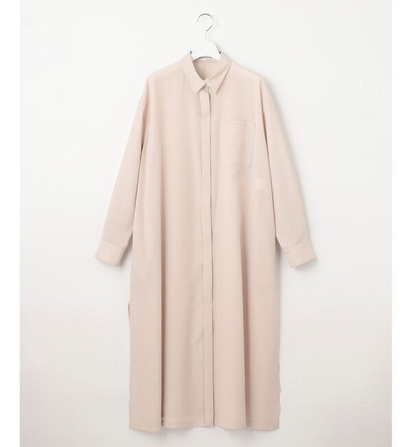 23区「【洗える】シアーマットクロス ロング シャツ」|シャツ・ブラウス|