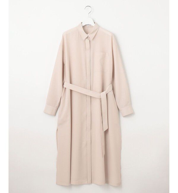 23区「【洗える】シアーマットクロス ロング シャツ」|シャツ・ブラウス|