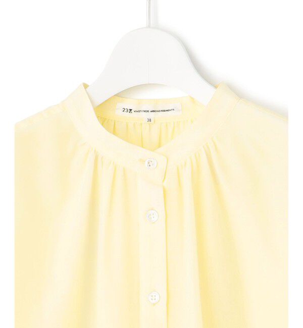 23区「【洗える】シアーコットンシルク ハンカチーフヘム デザイン シャツ」|シャツ・ブラウス|