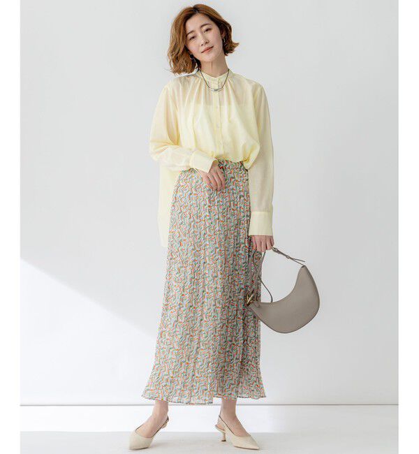 23区「【洗える】シアーコットンシルク ハンカチーフヘム デザイン シャツ」|シャツ・ブラウス|