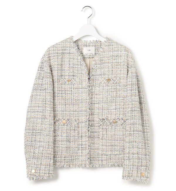 23区「GIOLICAツイード ジャケット」|テーラードジャケット|