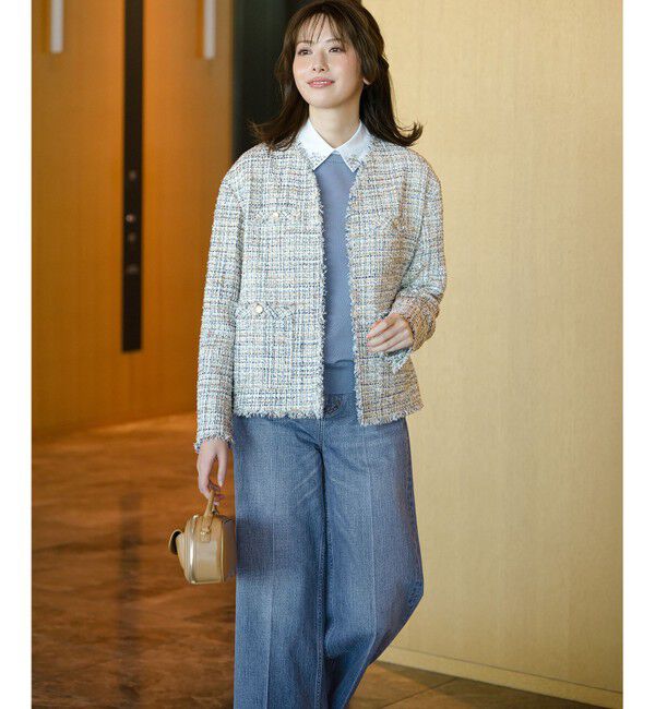 23区「GIOLICAツイード ジャケット」|テーラードジャケット|