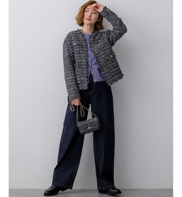 23区「GIOLICAツイード ジャケット」|テーラードジャケット|