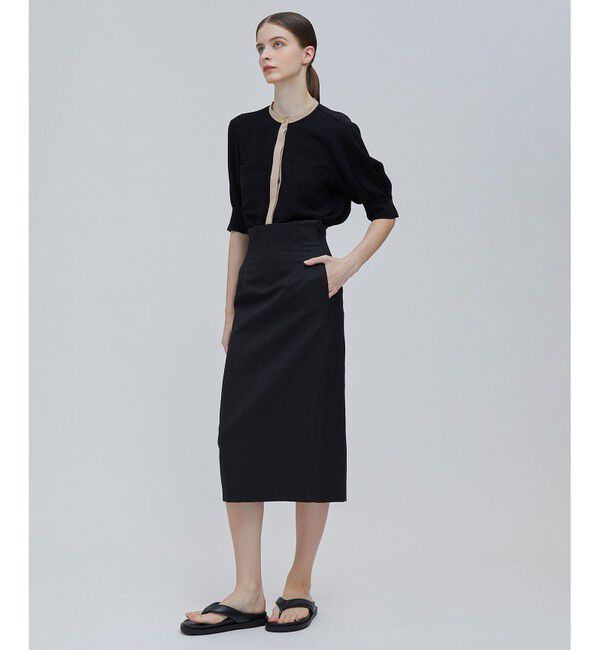 BEIGE,「SIBYLLE /  配色カラーパフスリーブブラウス」|シャツ・ブラウス|