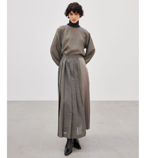 BEIGE,「【洗える】MOYE / ハイネックブラウス」|シャツ・ブラウス|