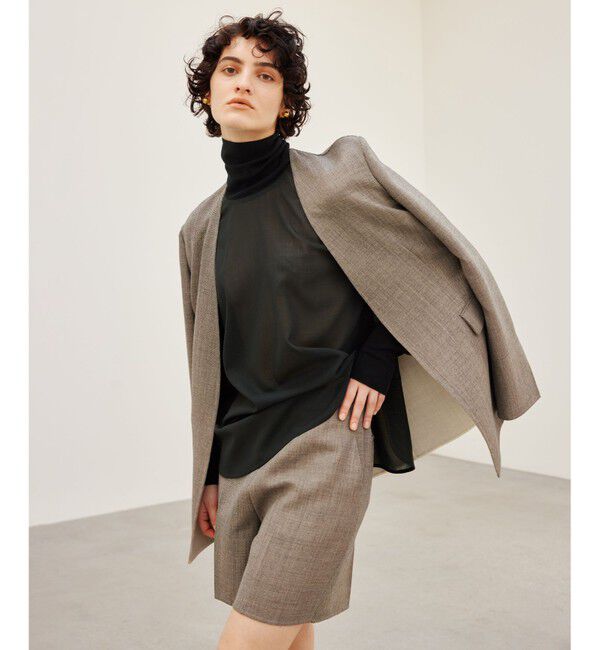 BEIGE,「【洗える】MOYE / ハイネックブラウス」|シャツ・ブラウス|