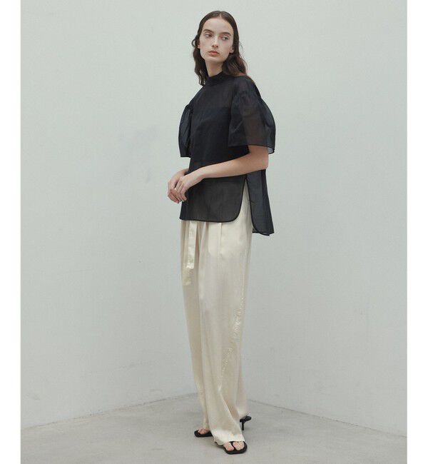 BEIGE,「【洗える】PLUMERIA / コットンシアーパフスリーブブラウス」|シャツ・ブラウス|