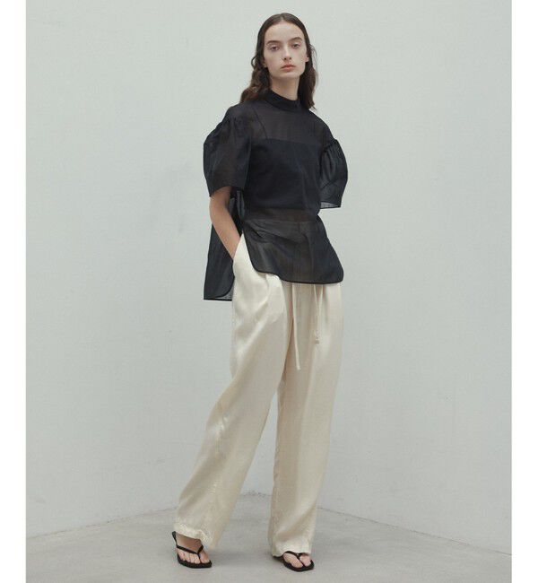 BEIGE,「【洗える】PLUMERIA / コットンシアーパフスリーブブラウス」|シャツ・ブラウス|