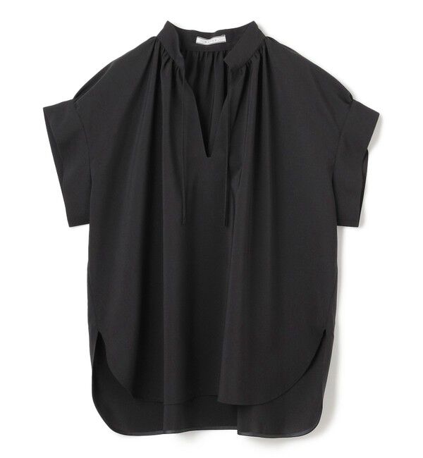 BEIGE,「【洗える/接触冷感/速乾/UVケア対応】BATEAU / Vネックバックギャザーハーフスリーブブラウス」|シャツ・ブラウス|