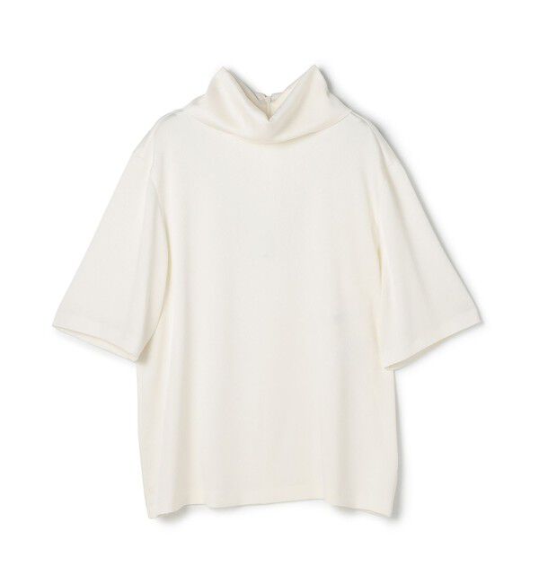 BEIGE,「【洗える・Precious 11月号掲載】LLOYD / ハンマーサテンロールカラー半袖ブラウス」|シャツ・ブラウス|