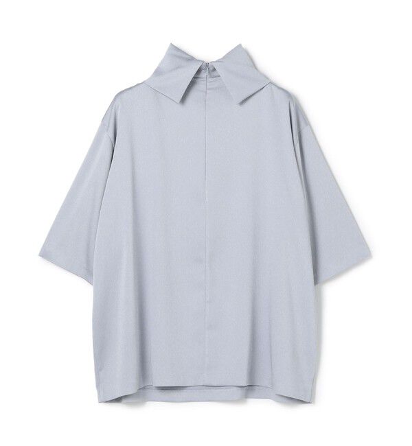 BEIGE,「【洗える・Precious 11月号掲載】LLOYD / ハンマーサテンロールカラー半袖ブラウス」|シャツ・ブラウス|