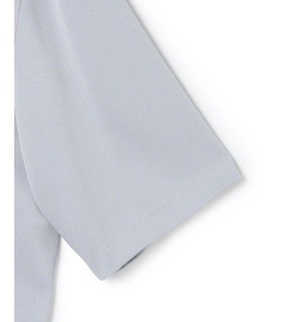 BEIGE,「【洗える・Precious 11月号掲載】LLOYD / ハンマーサテンロールカラー半袖ブラウス」|シャツ・ブラウス|