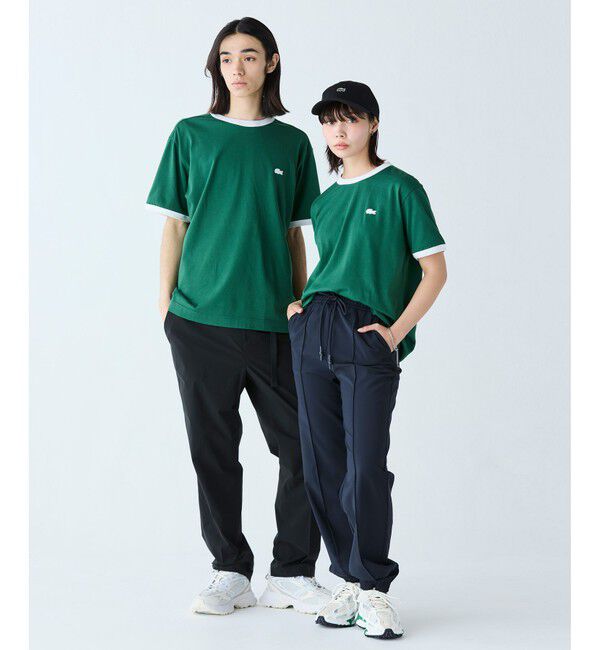 LACOSTE「【オンライン限定】LACOSTE ワンポイントロゴ リンガーTシャツ」|Tシャツ・カットソー|