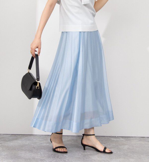 NOLLEY'S sophi「《セットアップ対応》シアーローンフレアスカート」|フレア|