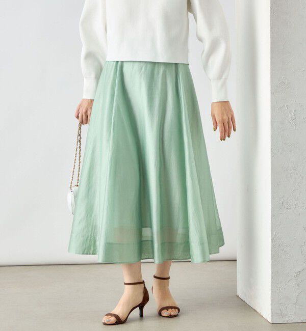 NOLLEY'S sophi「《セットアップ対応》シアーローンフレアスカート」|フレア|