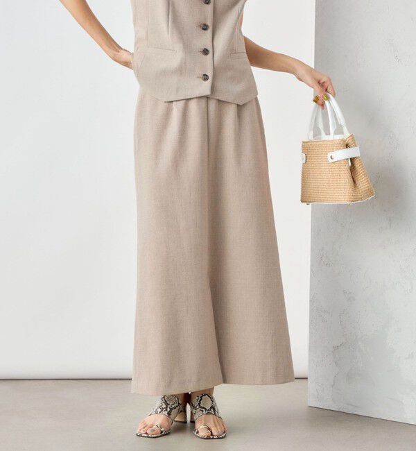 NOLLEY'S sophi「《セットアップ対応》ウォッシャブル麻調合繊ロングスカート」|スカート|