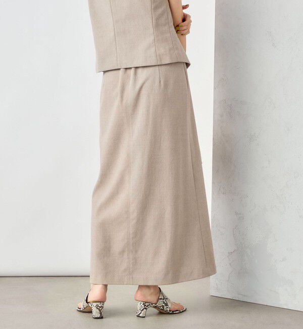 NOLLEY'S sophi「《セットアップ対応》ウォッシャブル麻調合繊ロングスカート」|スカート|