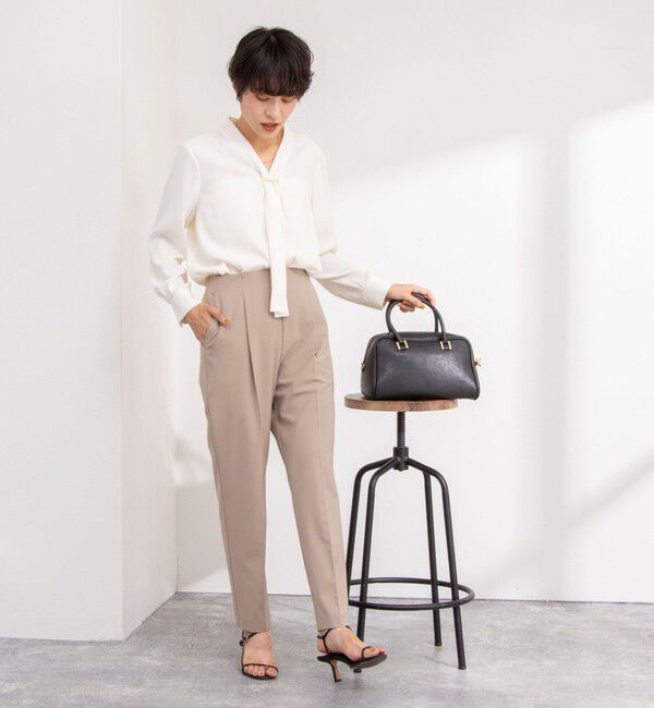 NOLLEY'S sophi「ウォッシャブルストレッチツイルインゴムパンツ」|チノ|