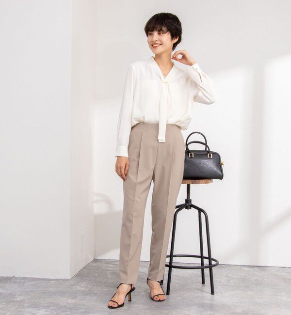 NOLLEY'S sophi「ウォッシャブルストレッチツイルインゴムパンツ」|チノ|