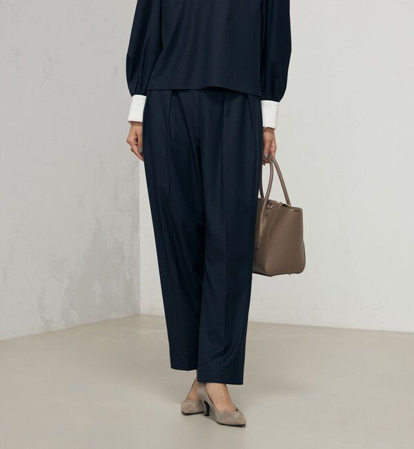 NOLLEY'S「《セットアップ対応》ウォッシャブルツータックテーパードパンツ」|その他|