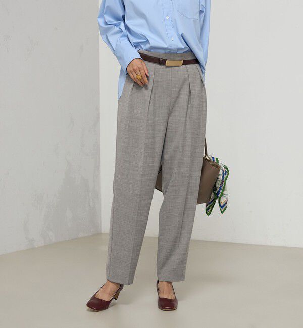 NOLLEY'S「《セットアップ対応》ウォッシャブルツータックテーパードパンツ」|その他|