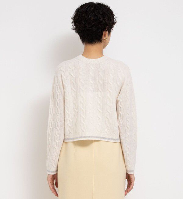 NOLLEY'S「ホールガーメントケーブル柄配色カーディガン」|カーディガン|