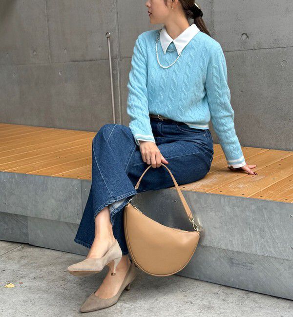 NOLLEY'S「ホールガーメントケーブル柄配色カーディガン」|カーディガン|