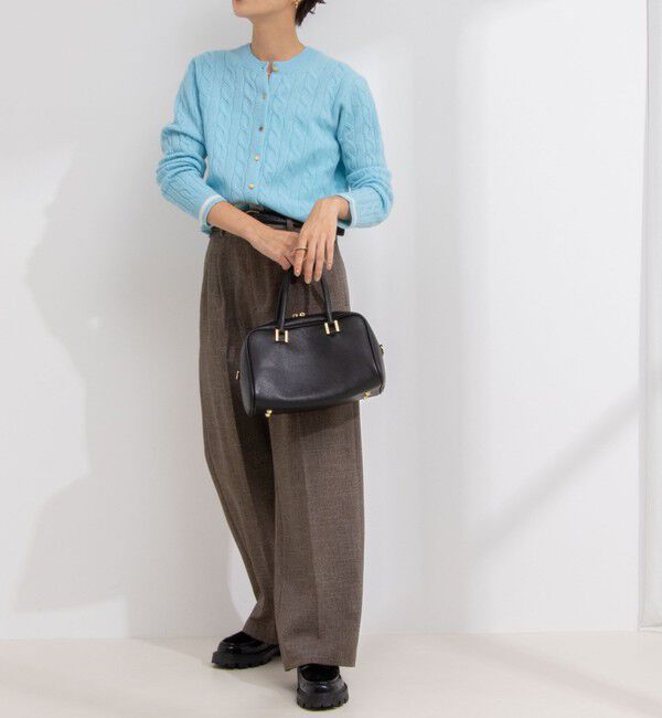 NOLLEY'S「ホールガーメントケーブル柄配色カーディガン」|カーディガン|