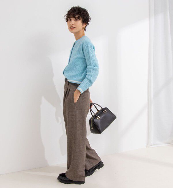 NOLLEY'S「ホールガーメントケーブル柄配色カーディガン」|カーディガン|