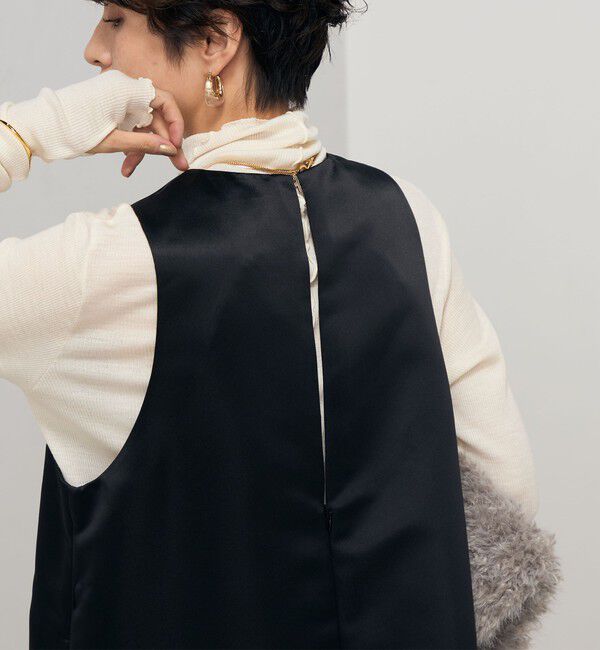 NOLLEY'S「《セットアップ対応》ウォッシャブルサテンジャンパーワンピース」|ワンピース|