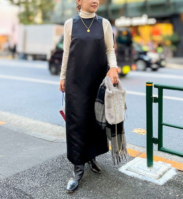 NOLLEY'S「《セットアップ対応》ウォッシャブルサテンジャンパーワンピース」|ワンピース|