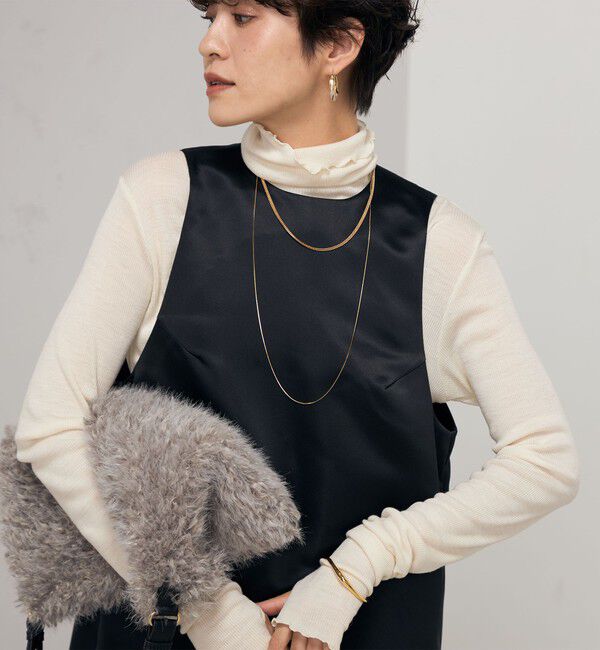 NOLLEY'S「《セットアップ対応》ウォッシャブルサテンジャンパーワンピース」|ワンピース|