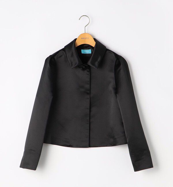 NOLLEY'S「《セットアップ対応》ウォッシャブルサテン衿付きジャケット」|ブルゾン・スタジャン|