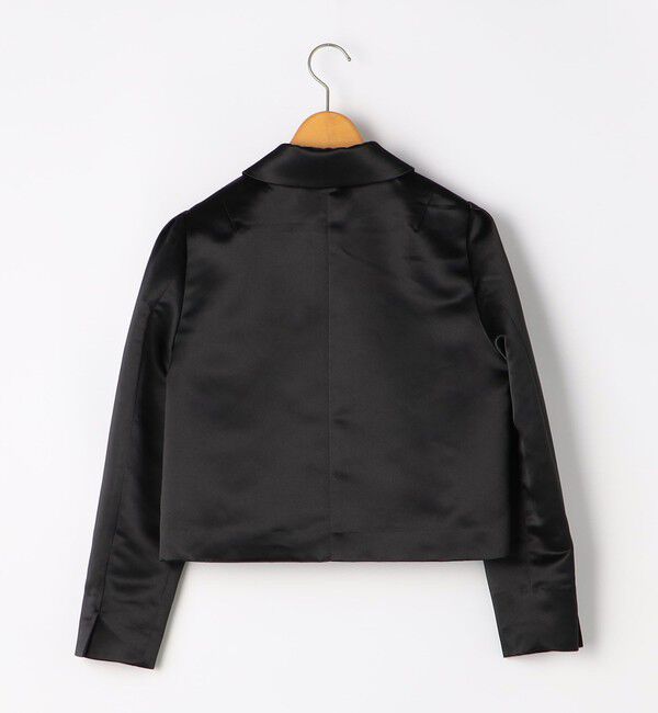NOLLEY'S「《セットアップ対応》ウォッシャブルサテン衿付きジャケット」|ブルゾン・スタジャン|