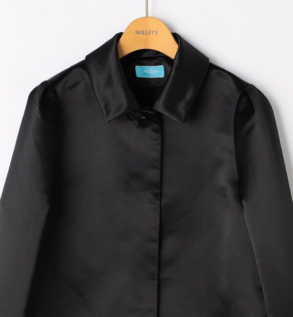 NOLLEY'S「《セットアップ対応》ウォッシャブルサテン衿付きジャケット」|ブルゾン・スタジャン|