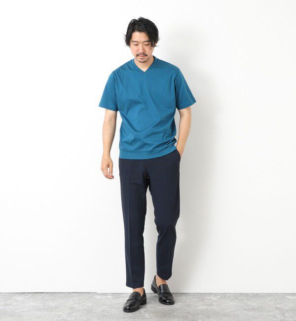 NOLLEY'S goodman「《ビジカジ対応》シルケットスムース Vネック ドレスTシャツ 25SS」|Tシャツ・カットソー|