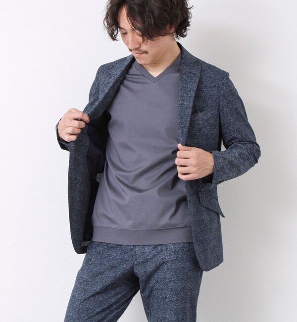 NOLLEY'S goodman「《ビジカジ対応》シルケットスムース Vネック ドレスTシャツ 25SS」|Tシャツ・カットソー|