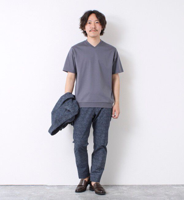 NOLLEY'S goodman「《ビジカジ対応》シルケットスムース Vネック ドレスTシャツ 25SS」|Tシャツ・カットソー|