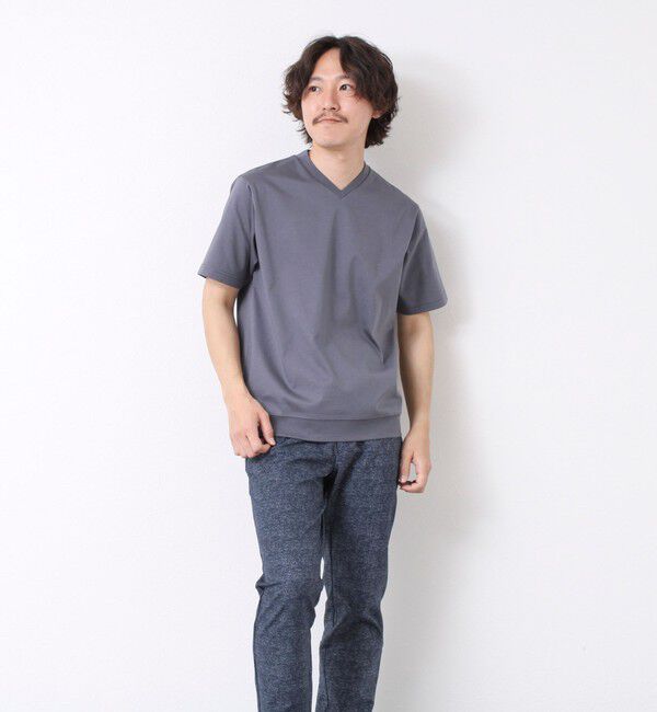 NOLLEY'S goodman「《ビジカジ対応》シルケットスムース Vネック ドレスTシャツ 25SS」|Tシャツ・カットソー|