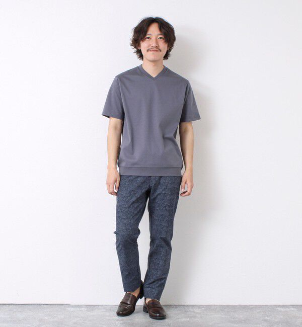 NOLLEY'S goodman「《ビジカジ対応》シルケットスムース Vネック ドレスTシャツ 25SS」|Tシャツ・カットソー|