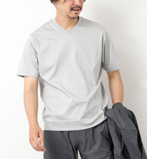 NOLLEY'S goodman「《ビジカジ対応》シルケットスムース Vネック ドレスTシャツ 25SS」|Tシャツ・カットソー|