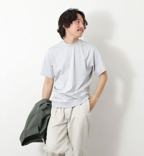 NOLLEY'S goodman「《ビジカジ対応》セミシルケットスムース ボーダードレスTシャツ 25SS」|Tシャツ・カットソー|