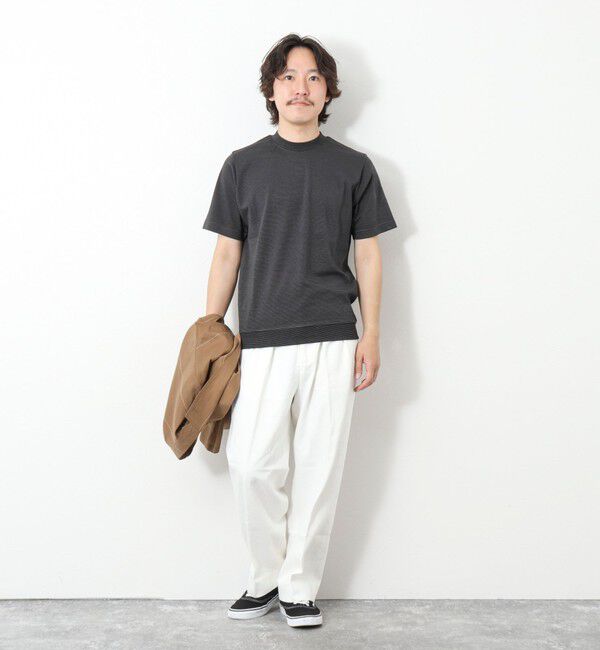 NOLLEY'S goodman「《ビジカジ対応》セミシルケットスムース ボーダードレスTシャツ 25SS」|Tシャツ・カットソー|