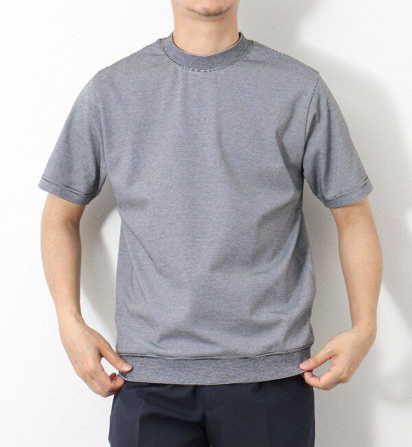 NOLLEY'S goodman「《ビジカジ対応》セミシルケットスムース ボーダードレスTシャツ 25SS」|Tシャツ・カットソー|