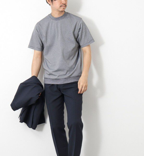 NOLLEY'S goodman「《ビジカジ対応》セミシルケットスムース ボーダードレスTシャツ 25SS」|Tシャツ・カットソー|