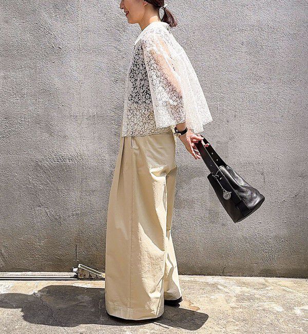 NOLLEY'S「Brocheレースショートシャツ」|シャツ・ブラウス|